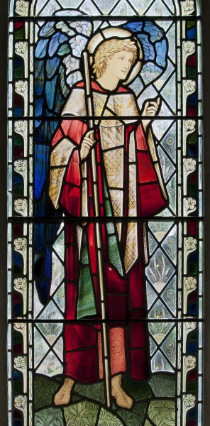 성 가브리엘 대천사_by Edward Burne Jones and executed by Morris & Co_photo by Lawrence OP_in the Church of St Mary in Buscot_England UK.jpg